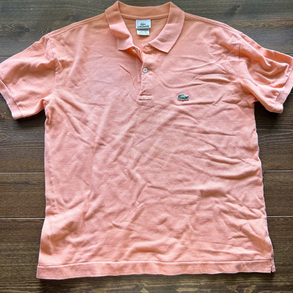 Lacoste polo size 4 (medium) orange-great condition